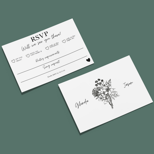 RSVP Cards - Wildflower Bouquet
