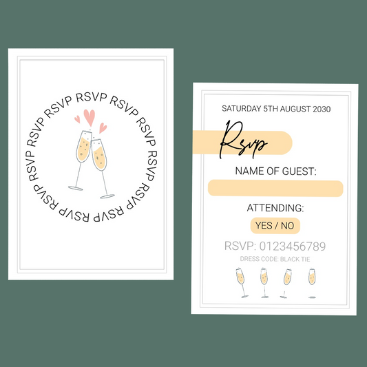 RSVP Cards - Wedding Celebration