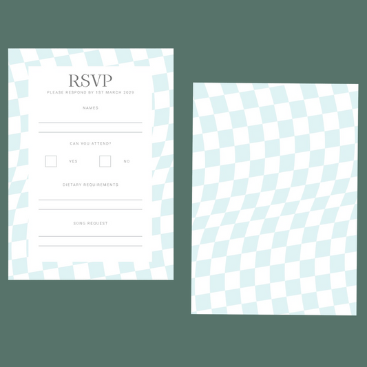 RSVP Cards - Chequerboard