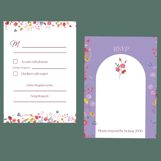 RSVP Cards - Floral Meadow