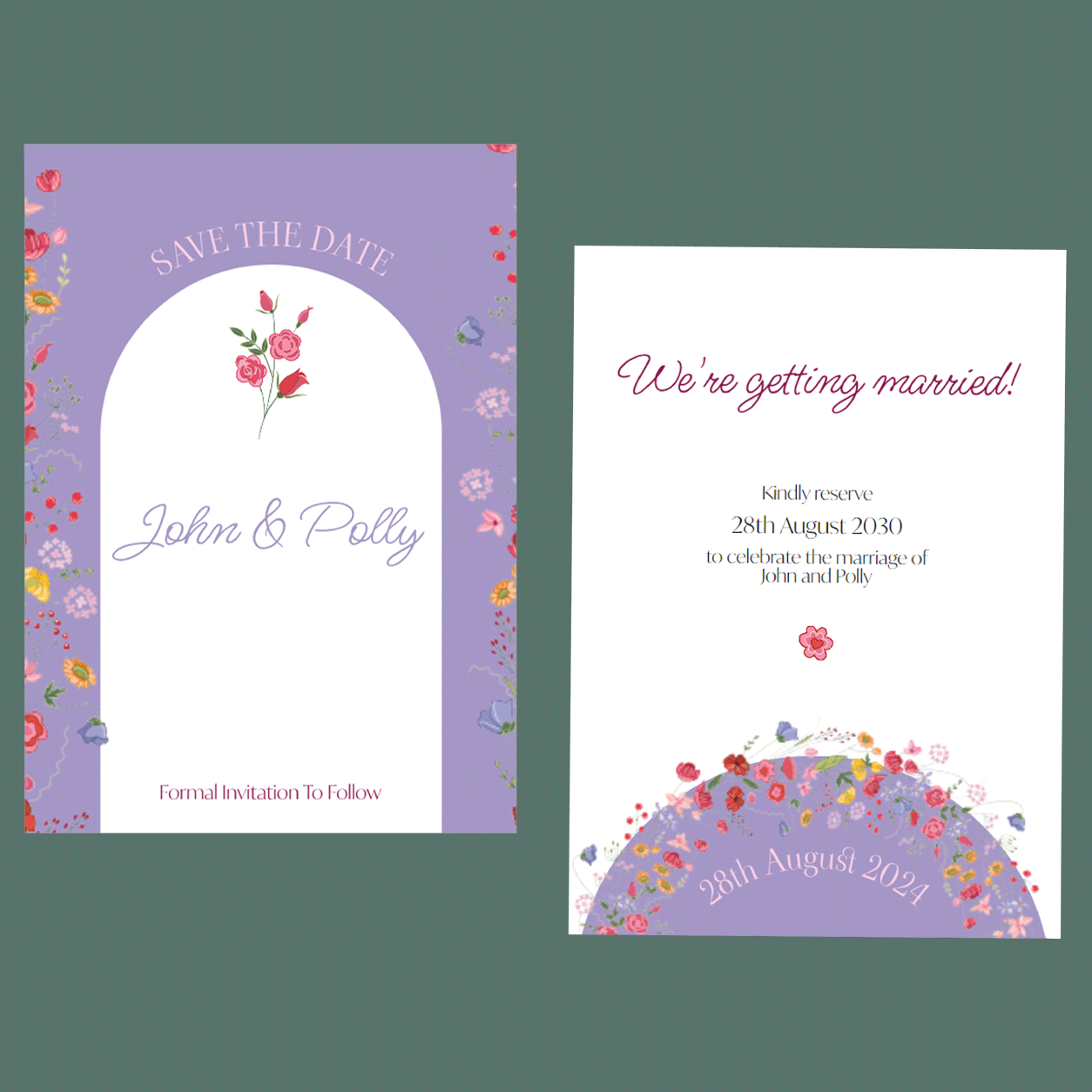 Save The Dates - Floral Meadow