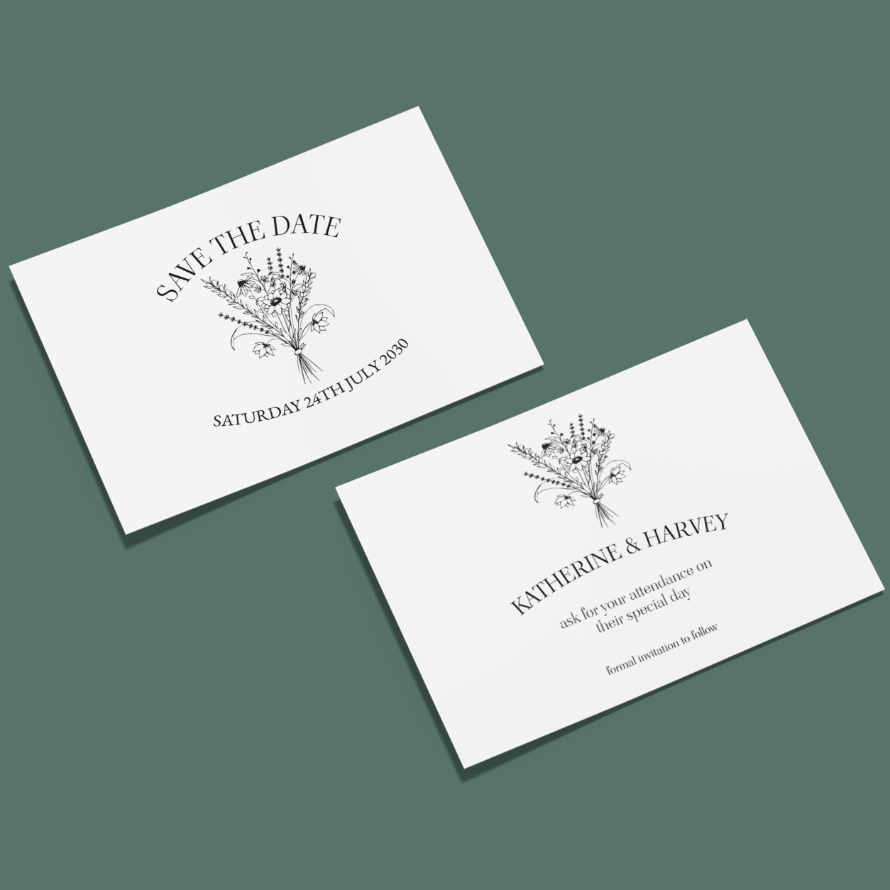 Save The Dates - Wedding Flowers