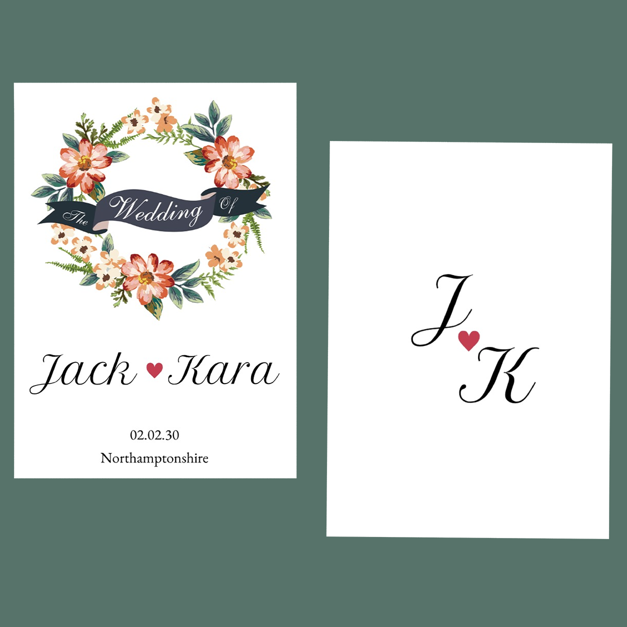 Save The Dates - Flower Wreath