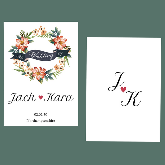 Save The Dates - Flower Wreath