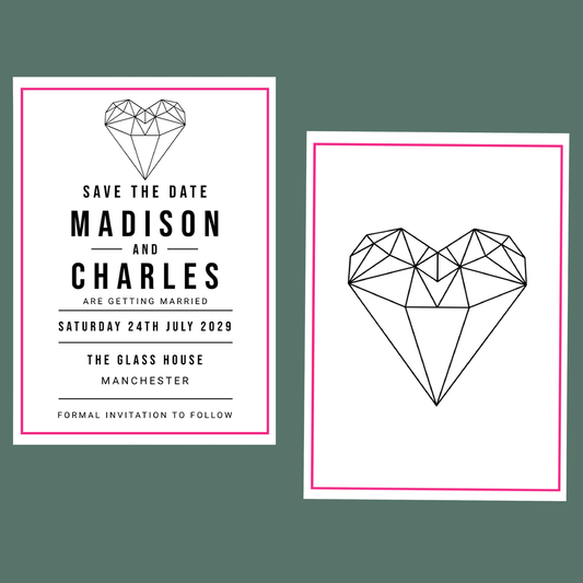 Save The Dates - Diamond Heart