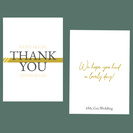 Thank You Cards - Golden Elegance