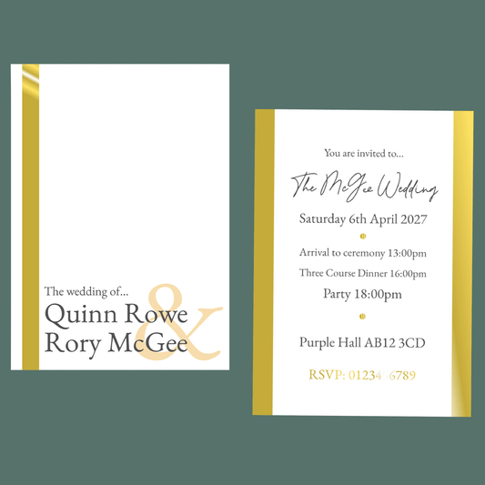 Wedding Invitations - Golden Elegance