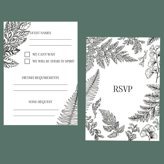 RSVP Cards - Fern