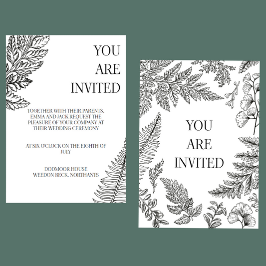 Wedding Invitations - Fern