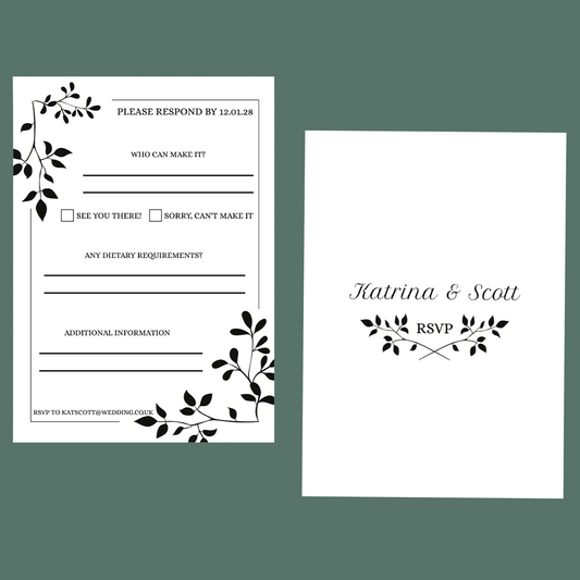 RSVP Cards - Gentle Leaves