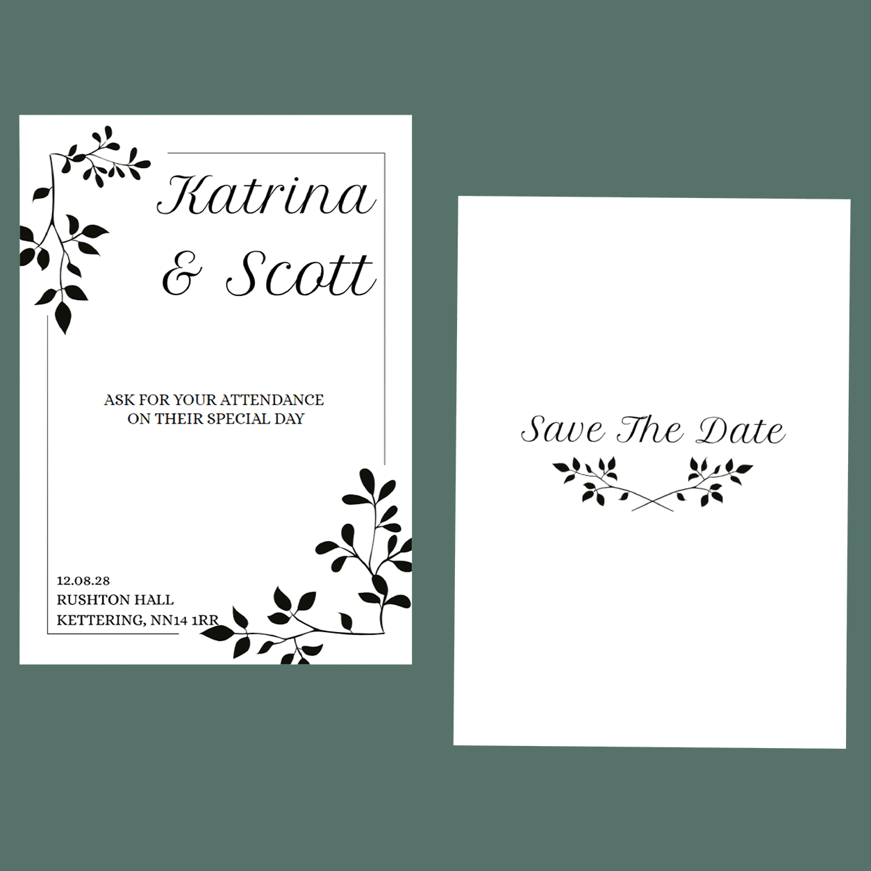 Save The Dates - Gentle Leaves