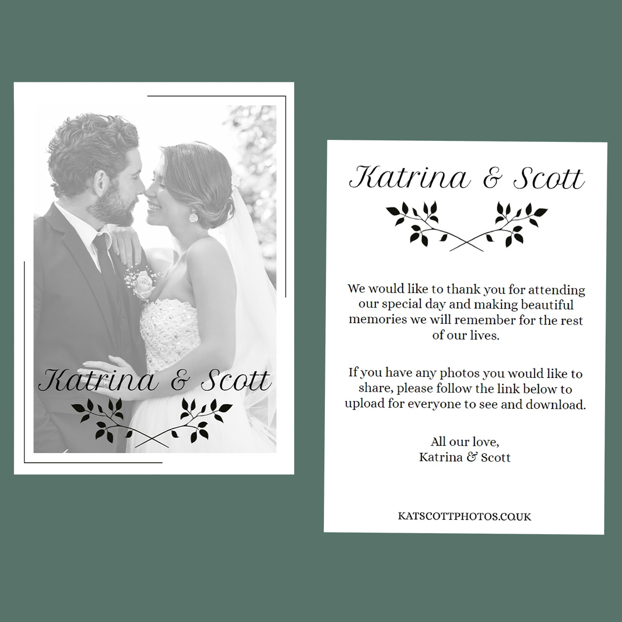 Thank You Cards - Gentle Leaves