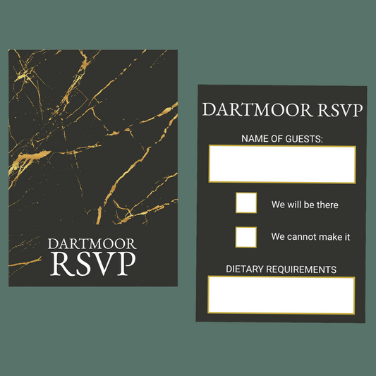 RSVP Cards - Gold Marble