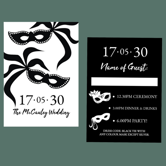 Wedding Invitations - Masquerade