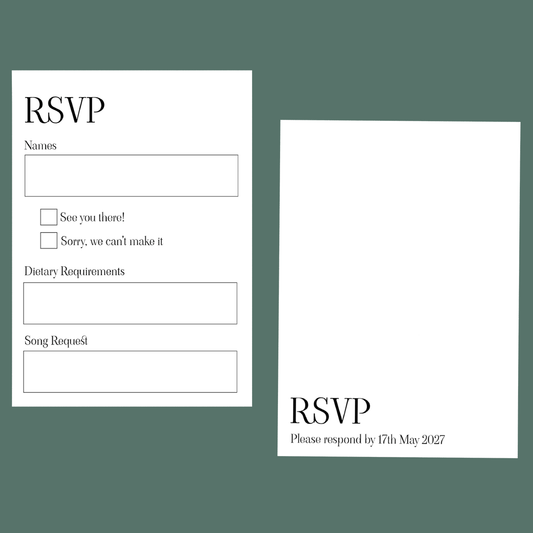 RSVP Cards - Minimalist