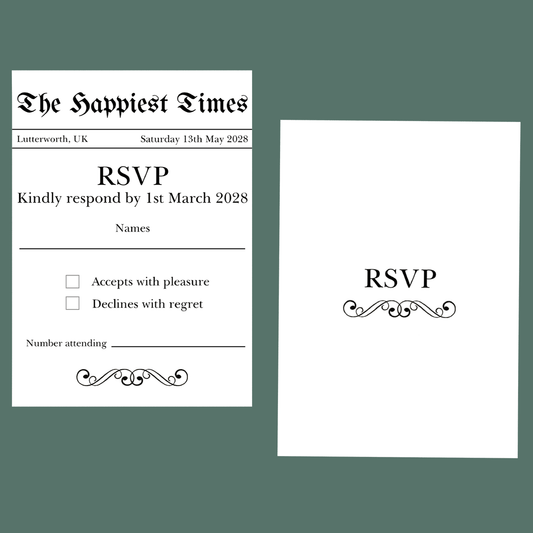 RSVP Cards - Happiest Times