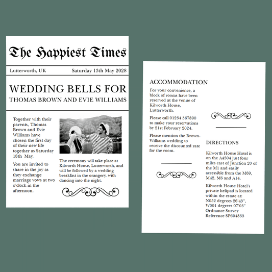 Wedding Invitation - Happiest Times