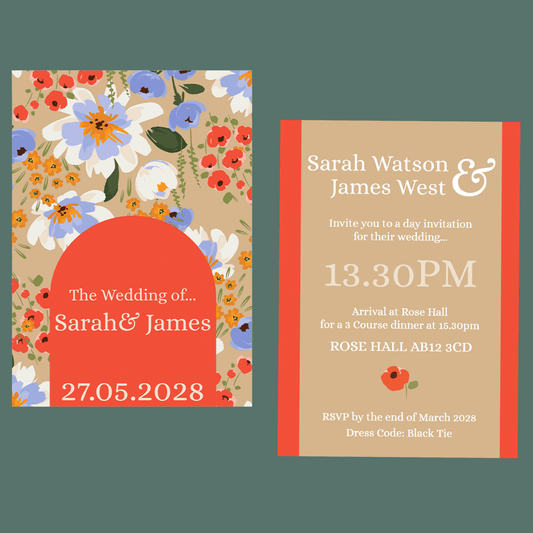 Wedding Invitations - Flower Fields
