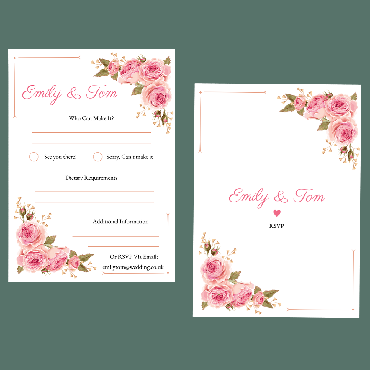 RSVP Cards - Peony