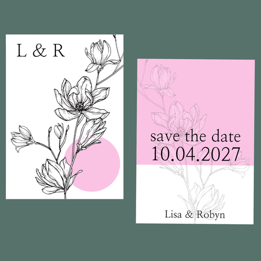 Save The Dates - Botanical Flowers