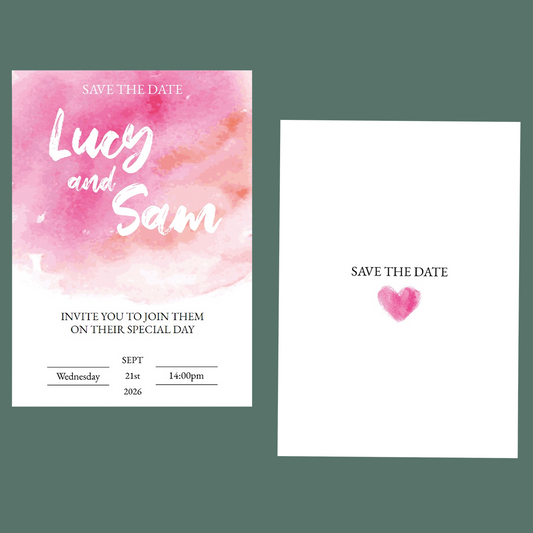 Save The Dates - Pink Wishes