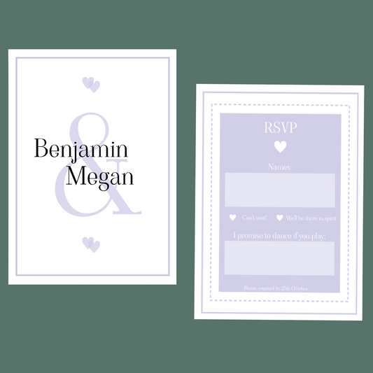 RSVP Cards - Purple Dreams