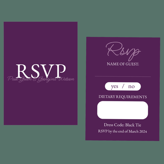 RSVP Cards - Damson Dreams