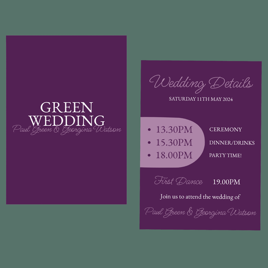 Wedding Invitations - Damson Dreams