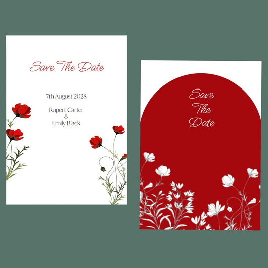 Save The Dates - Poppy Fields