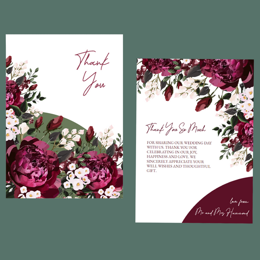 Thank You Cards - Peonies In Bloom