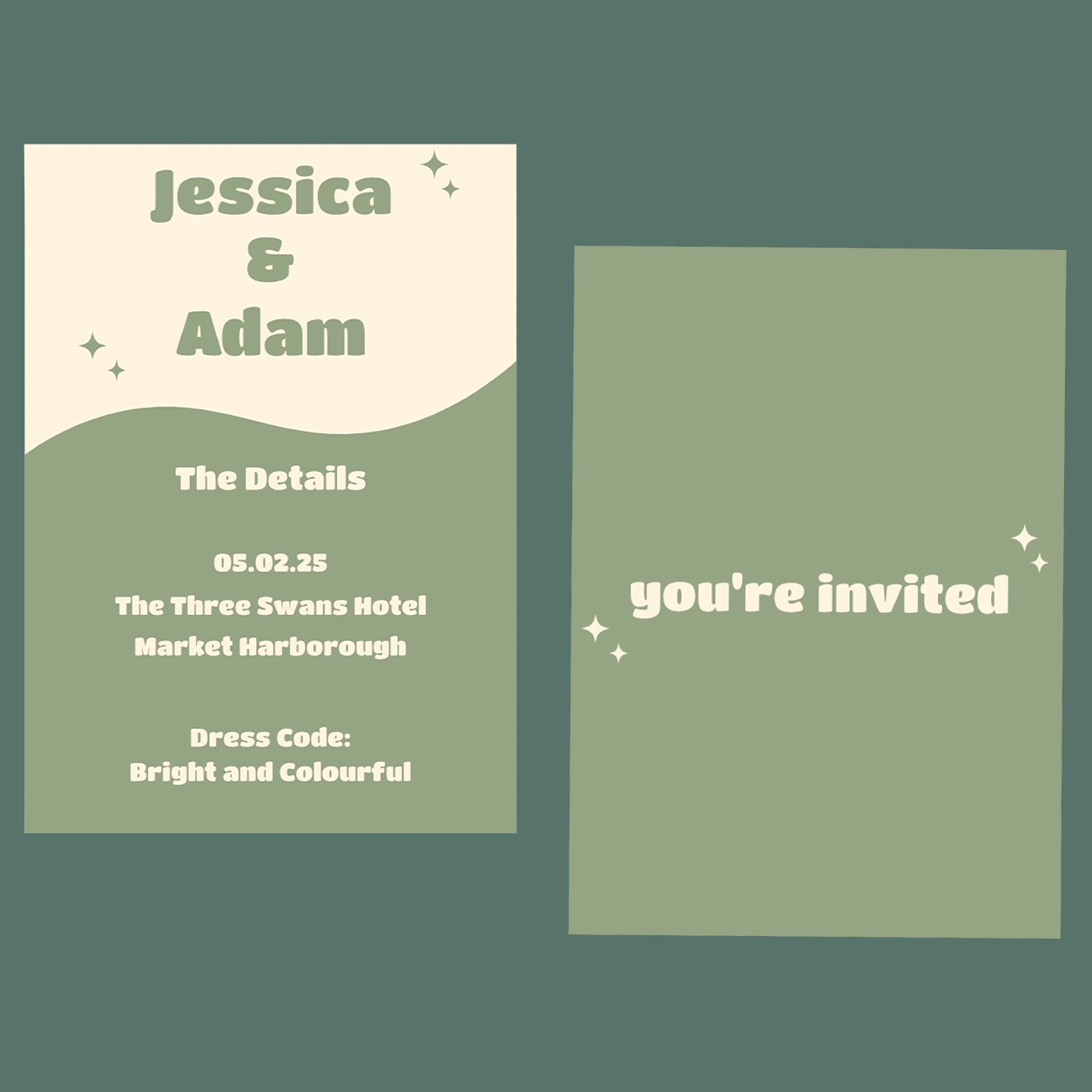 Wedding Invitations - Retro