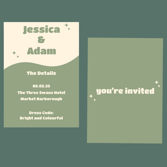 Wedding Invitations - Retro