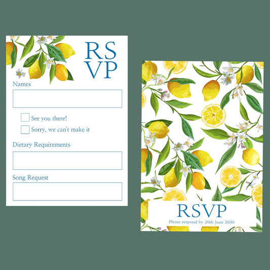 RSVP Cards - Sicilian Lemon