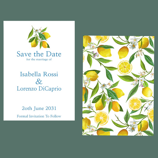 Save The Date - Sicilian Lemon