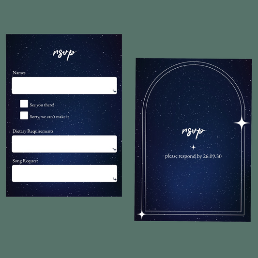 RSVP Cards - Starry Night