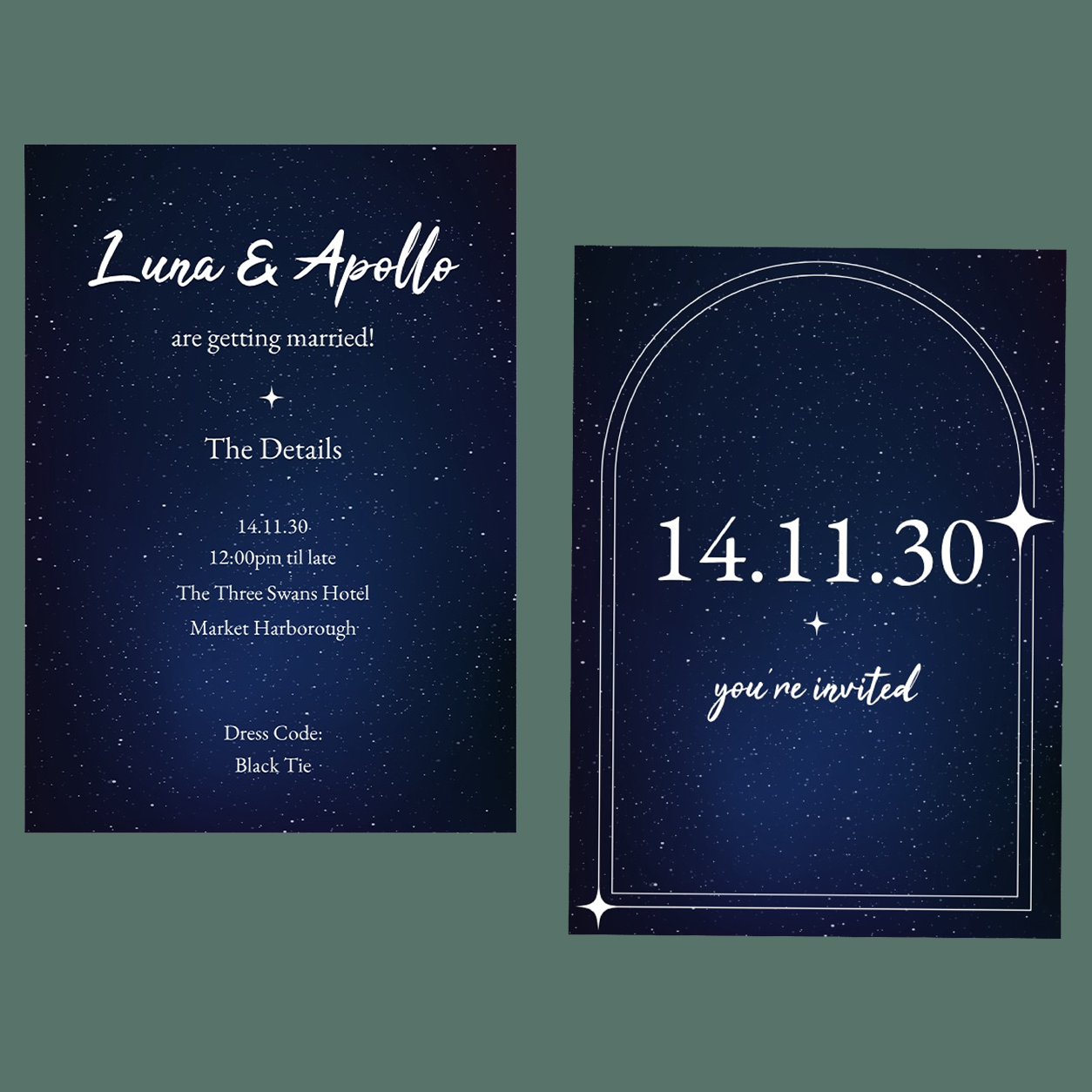 Wedding Invitations - Starry Night