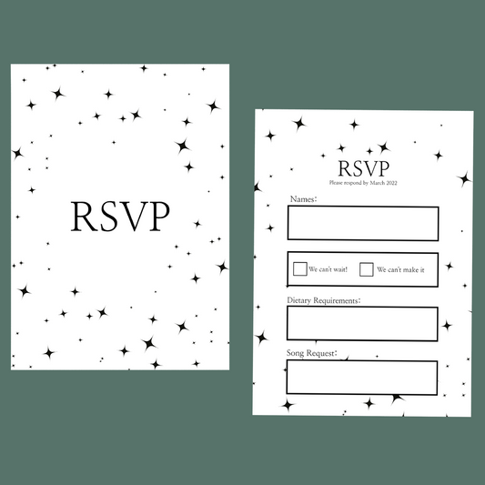 RSVP Cards - Stars