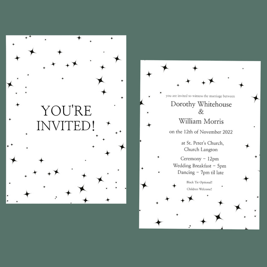 Wedding Invitations - Stars