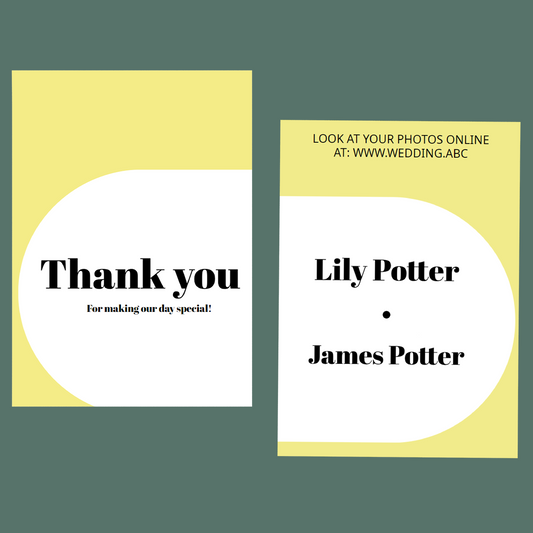 Thank You Cards - Retro Yellow