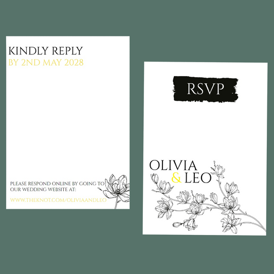 RSVP Cards - Simply Yellow