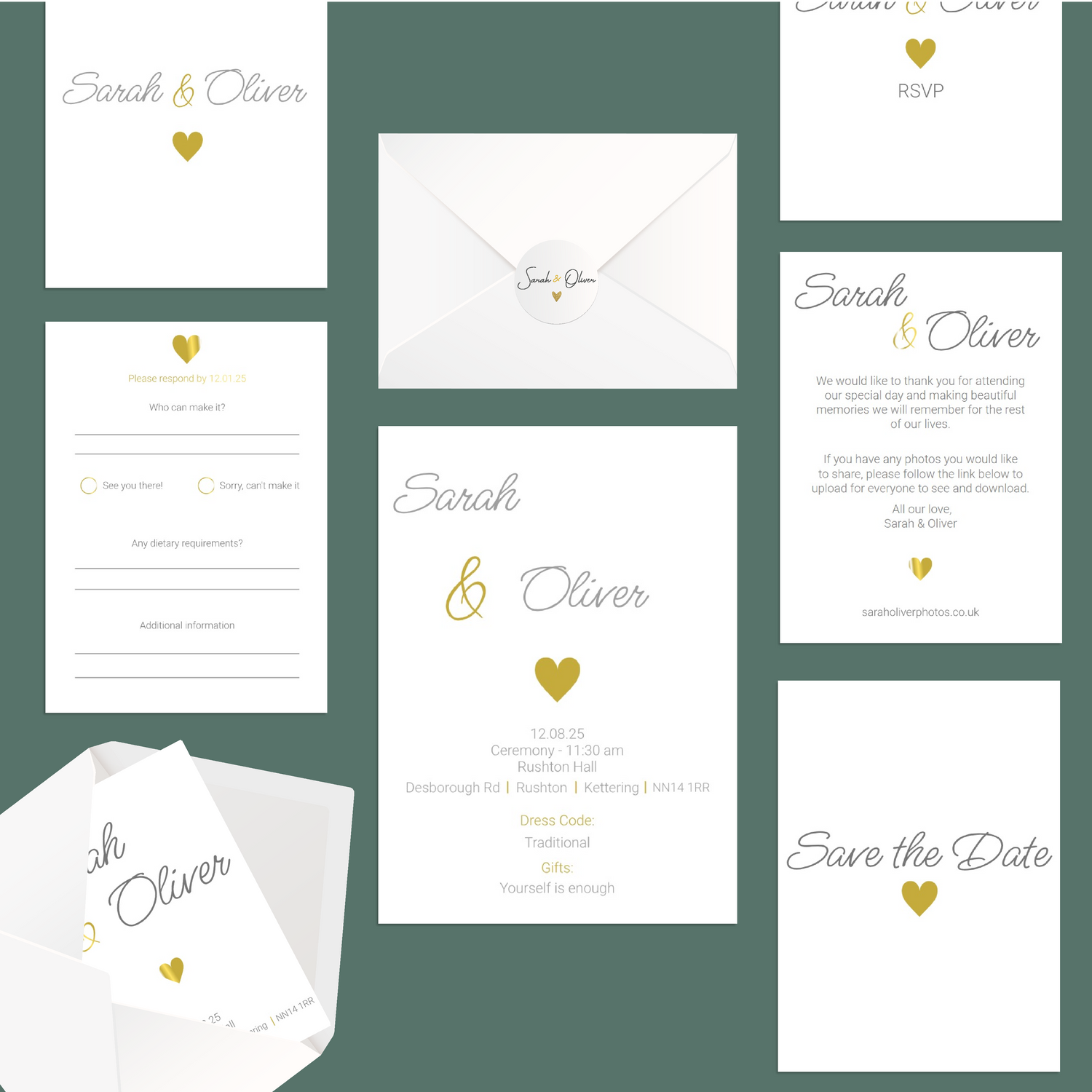 Gold Hearts