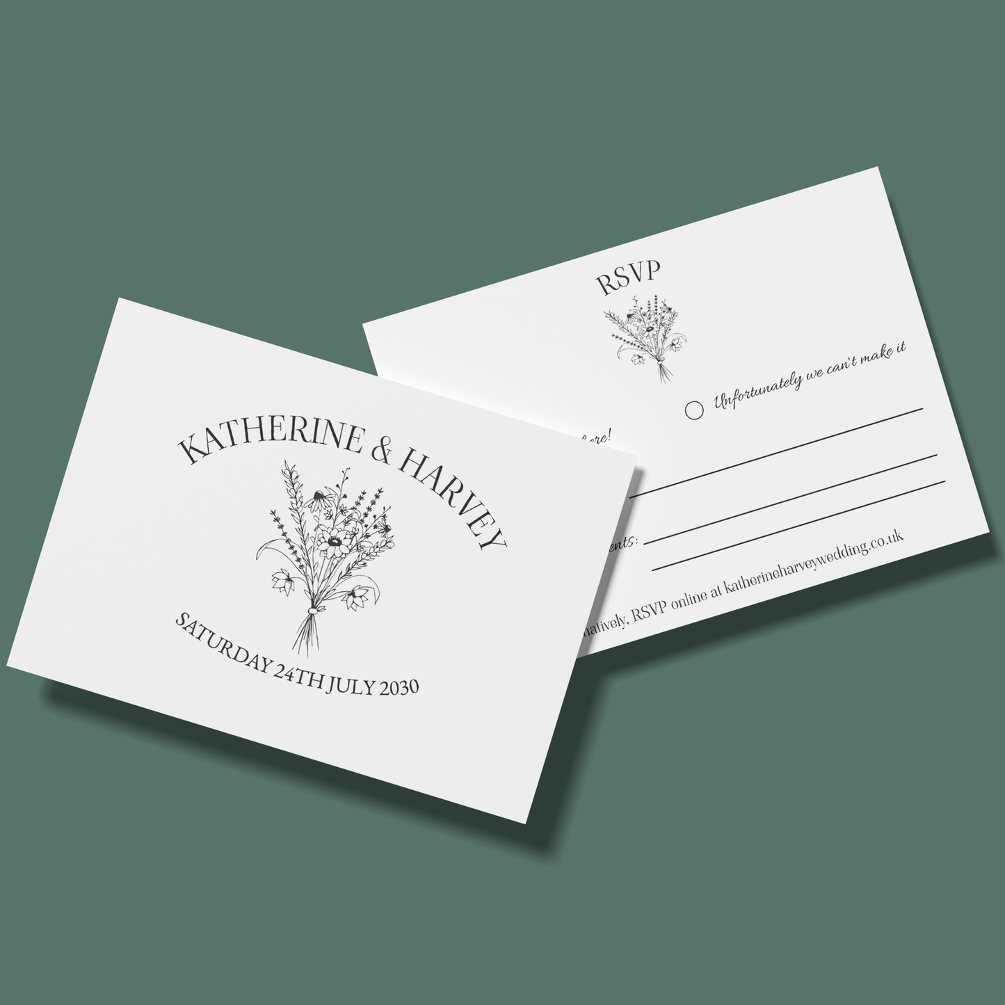 RSVP Cards - Wedding Flowers