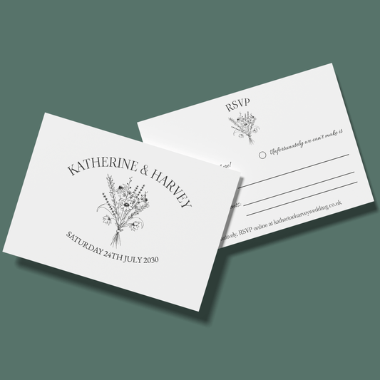 RSVP Cards - Wedding Flowers