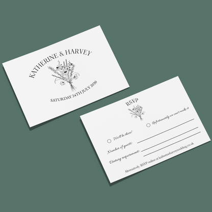 RSVP Cards - Wedding Flowers