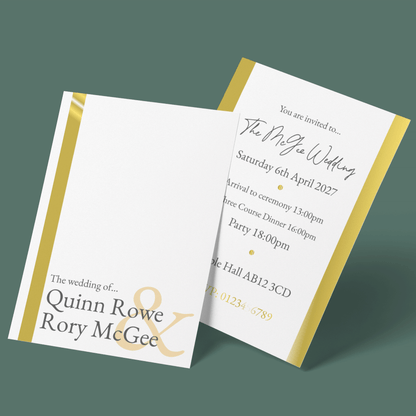 Wedding Invitations - Golden Elegance
