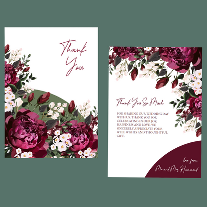 Thank You Cards - Peonies In Bloom