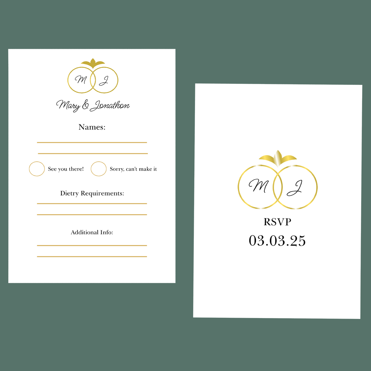 RSVP Cards - Say I Do