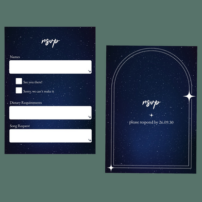 RSVP Cards - Starry Night