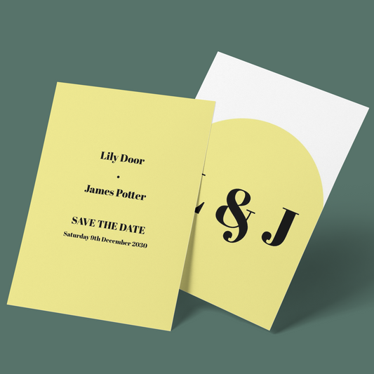 Save The Dates - Retro Yellow